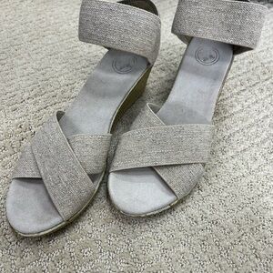 Chic Beige Women's Wedge Sandals